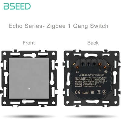 BSEED Smart Zigbee svetelný vypínač - Echo Click Sivá 1