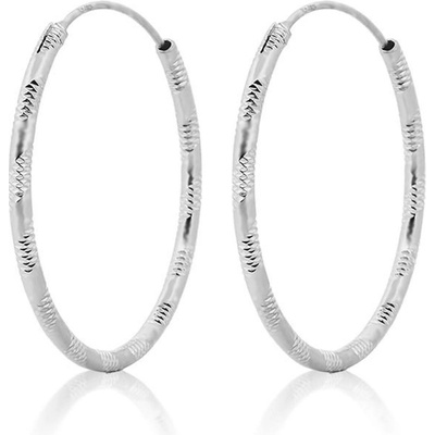 Nubis Stříbrné náušnice kruhy 12 mm - NB-3069-12