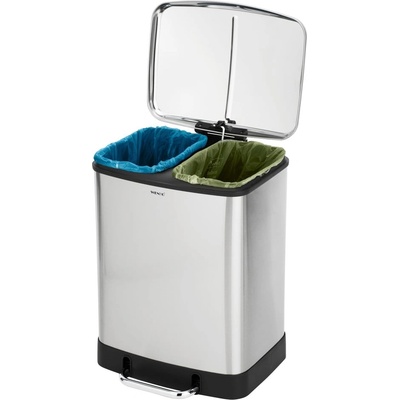 WENKO Кошче за отпадъци от неръждаема стомана 24 л Studio Duo - Wenko (54923100)