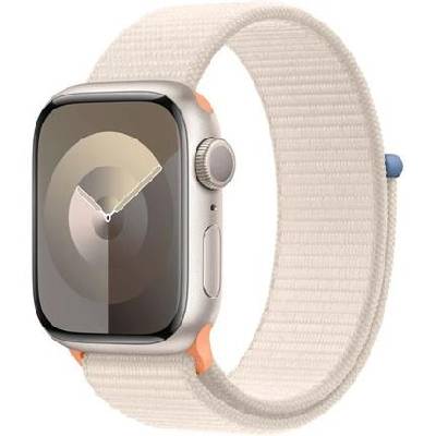 Apple Watch Series 9 GPS 41mm Starlight Aluminium Case with Starlight Sport Loop MR8V3QC/A
