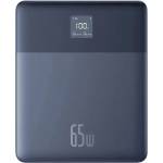 Baseus Външен батериен пакет 2x Type-C, 65W, 12000mAh + USB-C кабел - Baseus (P10063801323-00) - син