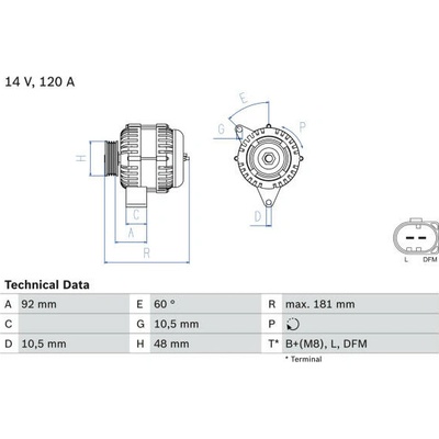 generátor BOSCH 0 986 042 540