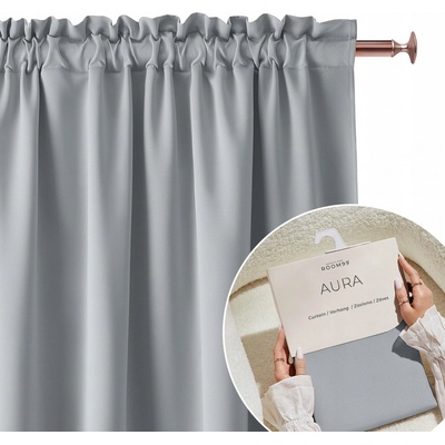 Hotový záves Room99 sivý polyester polozatienený 140x250 cm