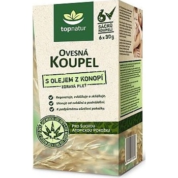 Topnatur Ovesná koupel s olejem z konopí 6 x 30 g