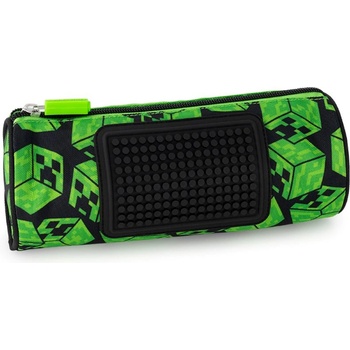 Panini Цилиндричен ученически несесер Panini Minecraft - Creepers, Зелен (74367)