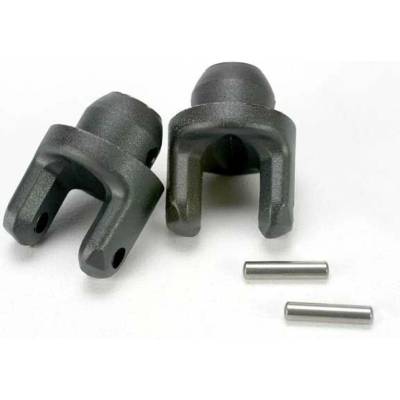 Traxxas Yokes, stub axle (2)/ pins (2), TRX5453 (TRX5453)