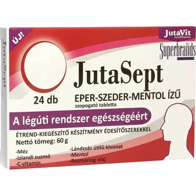 Jutavit JutaSept Lozenges strawberry blackberry menthol 24 tabliet