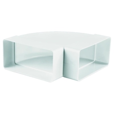 VENTS КОЛЯНО ПЛОСКО ЗА ВЪЗДУХОВОД 9291 90х220 ХОРИЗОНТАЛНО ПВЦ (9291)