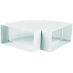 VENTS КОЛЯНО ПЛОСКО ЗА ВЪЗДУХОВОД 9291 90х220 ХОРИЗОНТАЛНО ПВЦ (9291)