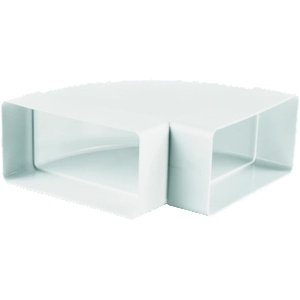 VENTS КОЛЯНО ПЛОСКО ЗА ВЪЗДУХОВОД 9291 90х220 ХОРИЗОНТАЛНО ПВЦ (9291)