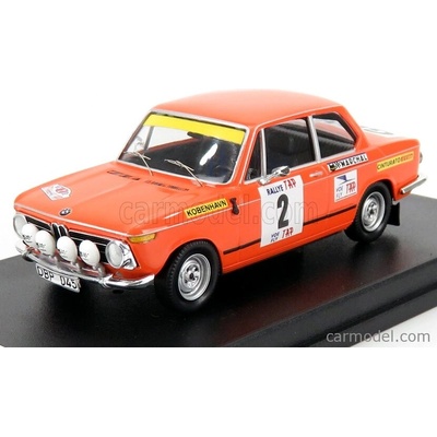 Trofeu BMW 2002ti night Version N 2 Rally Tap 1972 L.asterhag C.bilstam Orange 1:43