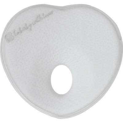 KikkaBoo Ergonomický polštář z paměťové pěny Heart Airknit Grey 28x24x4
