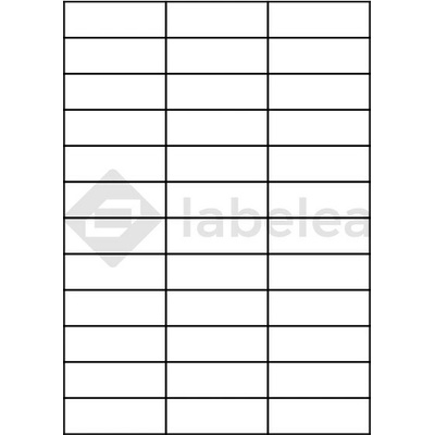 Labelea Samolepiace etikety 70x24,74 mm biele papierové, na hárku A4, pre laserovú a atramentovú tlač, Farba etikiet Biela, Počet hárkov v balení 100 EPS070024W036S