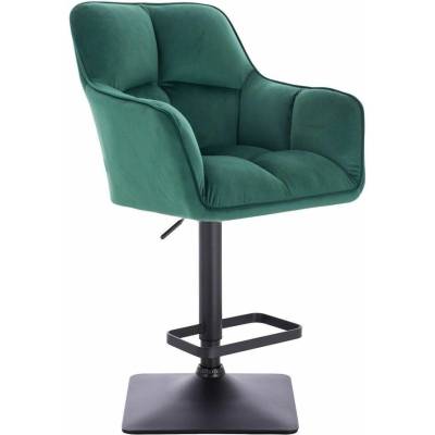 LuxuryForm Design Amalfi Velur na čiernej hranatej podstave zelená