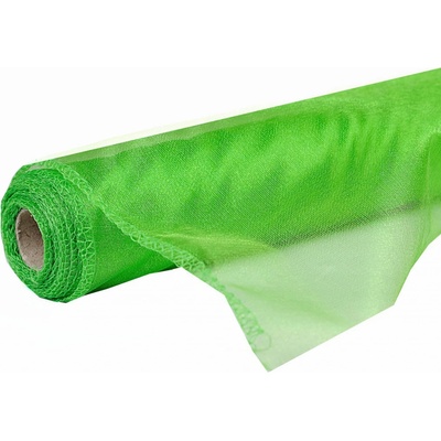 Organza dekorační 45536/5133 zelená, šíře 12cm, návin 9m