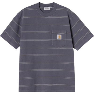 Carhartt WIP S/S Bert Pocket T-Shirt Bert Stripe Shady Purple garment dyed