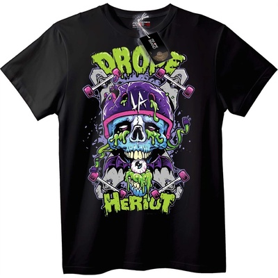 NOONEBRAND Тениска Drome Heriot с череп - 2XL, White