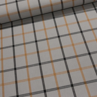Potahové akrylové plátno (dralon, teflon) na zahradní nábytek, šedé káro, š.140cm (látka v metráži)