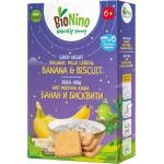 BioNino Био млечна каша BioNino Лека нощ - Банан и бисквити, 6 м+, 200 g (F06060004A0002) - ozone