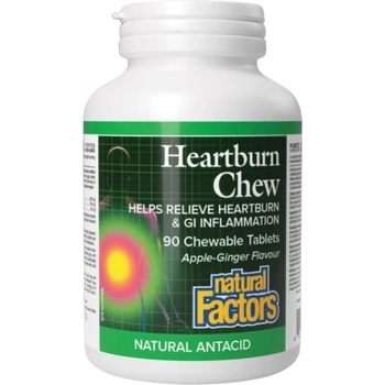 Natural Factors Heartburn Chew [90 Дъвчащи таблетки]