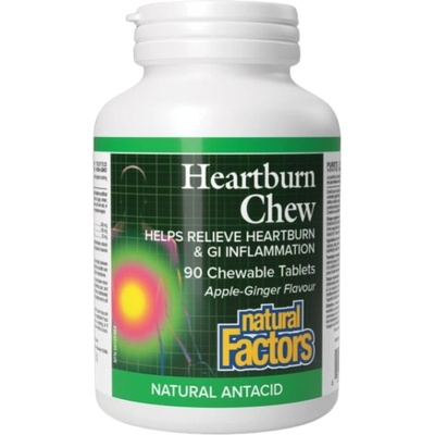 Natural Factors Heartburn Chew [90 Дъвчащи таблетки]