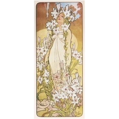 Pohled Alfons Mucha – Lily, dlouhý