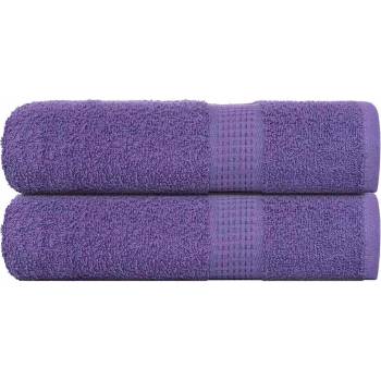 vidaXL Кърпи за душ FROGN 2 бр. лилави 70x140 см 360 г/м2 (136881)
