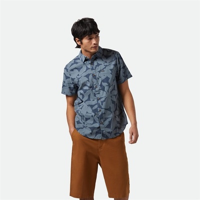 Brixton Charter Print S/S Wvn Azure Blue/Micro Floral AZBMF