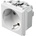 TEM Контакт шуко 2P+E 16A 2M, цвят Бял гланц, Modul - VM10PW (VM10PW)