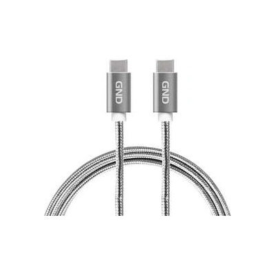 GND USBCC100MM01 USB-C / USB-C 3.1, PD, 1m, sivý