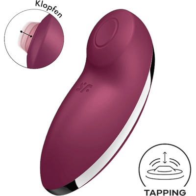 Satisfyer Tap & Climax 2 - 2в1 клитор стимулатор и вибратор (червен)