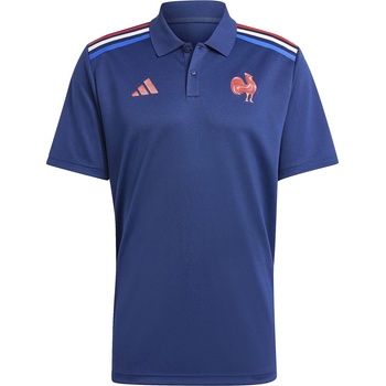 Image 1 of Adidas Футболна фланелка Adidas France Rugby Home Polo Shirt 2024 Adults - Dark Blue