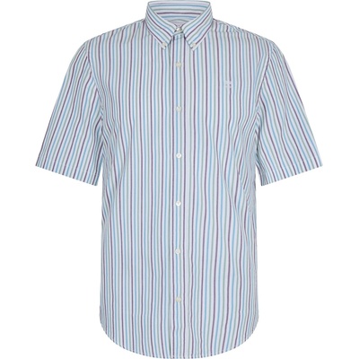 Timberland Риза с къс ръкав Timberland Men's Striped Short Sleeve Oxford Shirt - White Yd