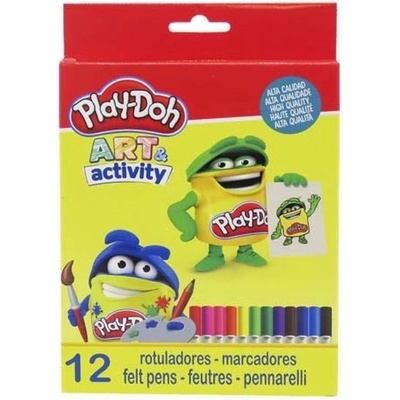 Флумастери CYP Brands - Play Doh, 12 цвята (RT-12-PD)