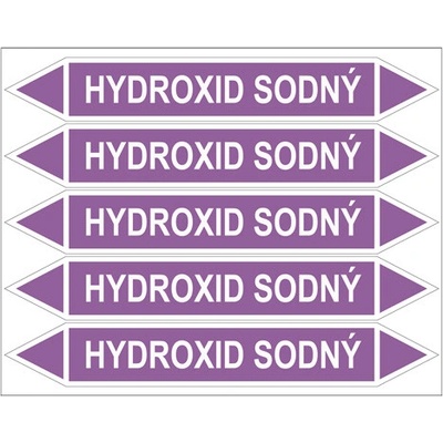 Značení potrubí, hydroxid sodný PZGL 007305