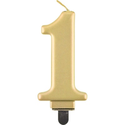 GoDan Narozeninová svíčka na dort 1 metalická zlatá 8 cm – Zbozi.Blesk.cz