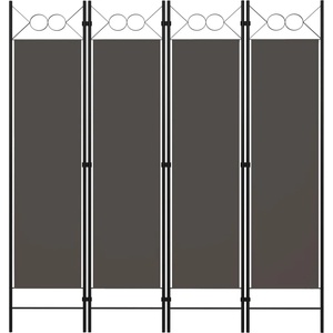 vidaXL Параван за стая, 4 панела, антрацит, 160x180 см (320704)
