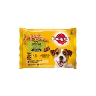 Pedigree Adult kura so zeleninou hovädzie so zeleninou 4 x 100 g