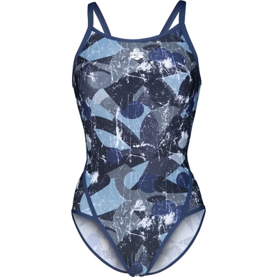 arena Дамски бански костюм Arena Women's Scratched Swimsuit Super Fly Back Swimsuit - Multi Black / Navy - размер 34 (EU) (150-5766-0113)