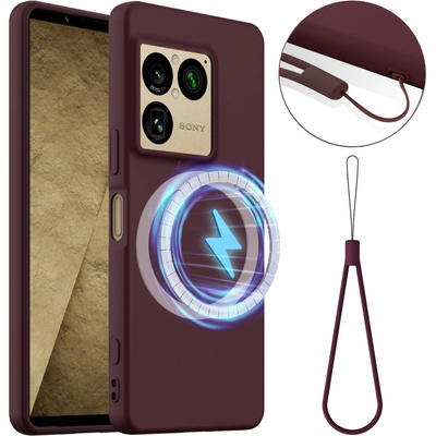 VSETKONAMOBIL 150648 RUBBER MAGSAFE Silikónový kryt pre Sony Xperia 1 VIII PLUM