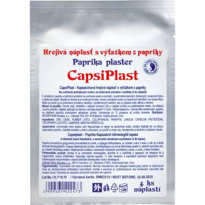 Dr. Chen Patika Capsiplast Hrejivá náplasť s výťažkom z papriky 4 kusy