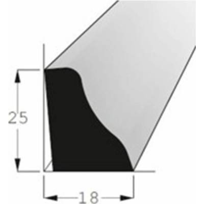 Lišta podlahová borovice 25x18mm, délka 240cm