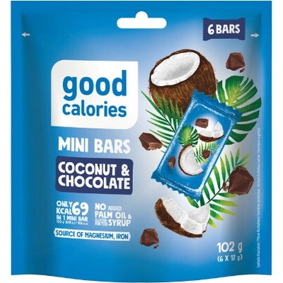 Good calories mini kocky kokos chocolate 6x17g -102g (GC189)