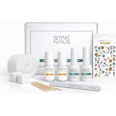 Sada STARNAILS Gel Polish Sensitive Line Starter Set - univerzální základ pro modeláž gel lakem bez lampy pro citlivé nehty