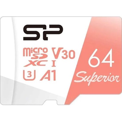 Silicon Power microSDXC Superior 64GB UHS-I/ V30-A3 SP064GBSTXDV3V20SP