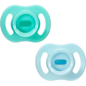 Tommee Tippee Ортодонтични залъгалки Tommee Tippee Ultra Light Stay Put, 0-6м, синя/зелена (Ultra Light Stay Put)