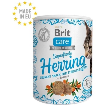 Brit Care Superfruits Herring - Лакомство за котки в кутия с херинга и морски зърнастец- 100гр-