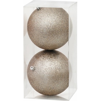 Gule MagicHome Vianoce, 2 ks, šampaň, na vianočný stromček, 12 cm