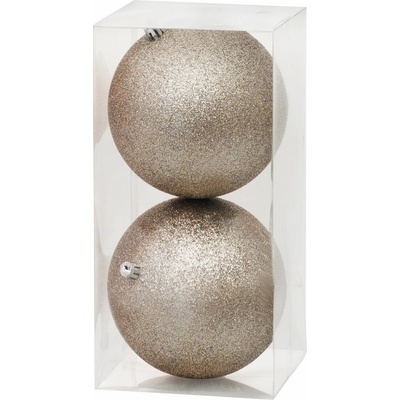 Gule MagicHome Vianoce, 2 ks, šampaň, na vianočný stromček, 12 cm