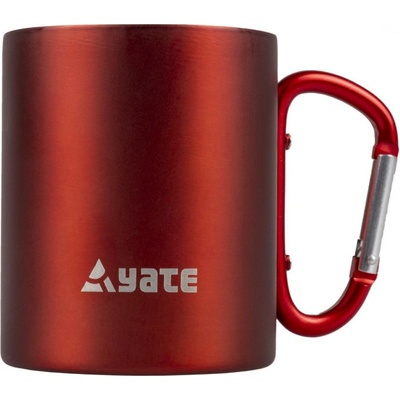 YATE Hrnek s karabinkou COLOR nerez červený 300 ml
